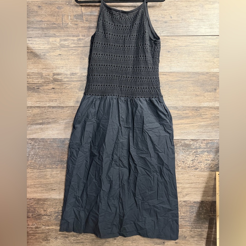 Universal Thread Black Maxi Dress with Crochet Bodice - Picture 3 of 6